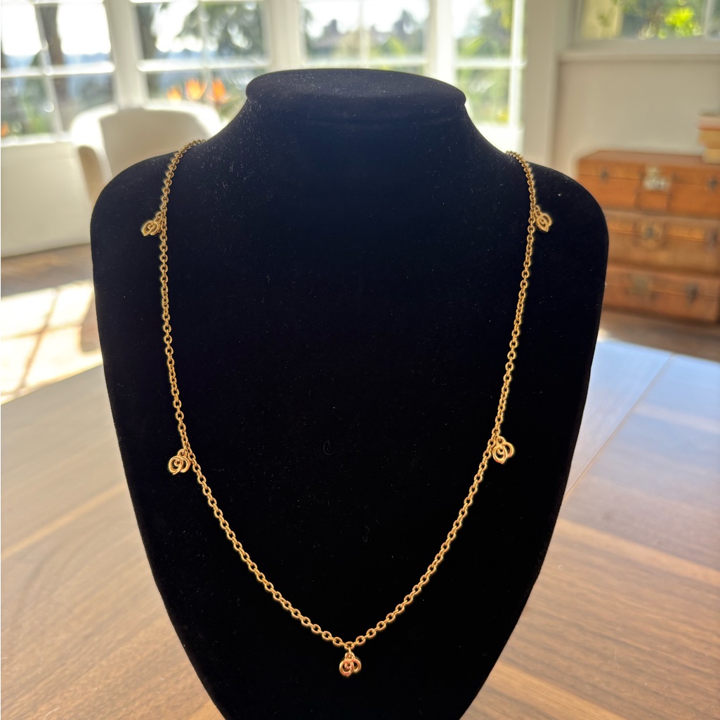 Dior Gold Necklace With Delicate Charms